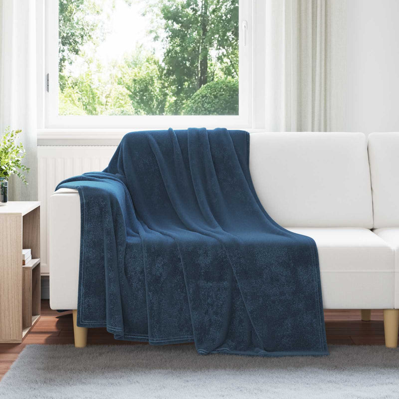 Load image into Gallery viewer, Vidaxl gooi deken marineblauw 150 x 200 cm fleece