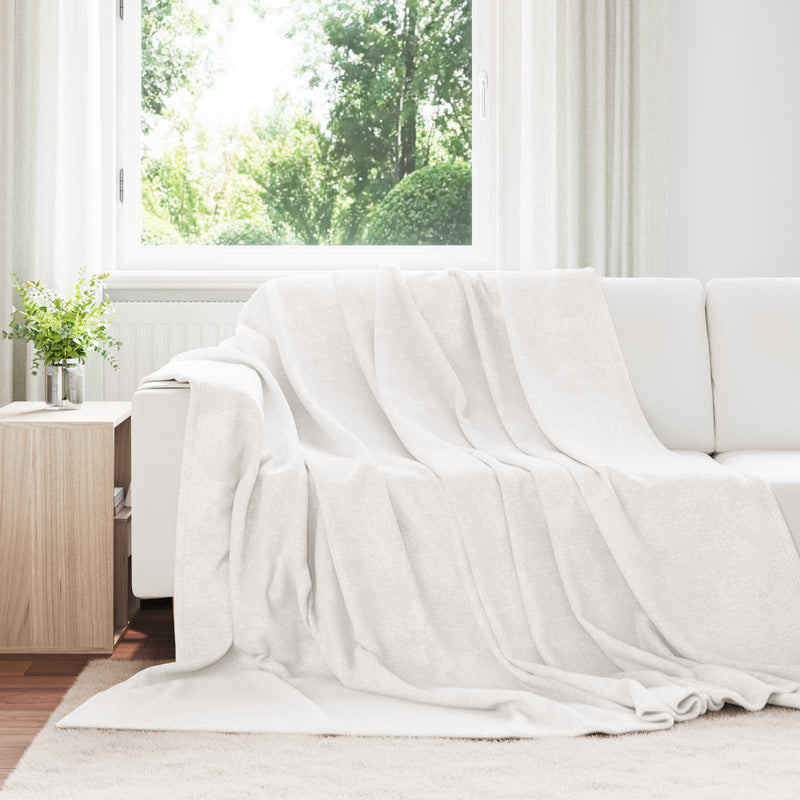Load image into Gallery viewer, Vidaxl gooi deken wit 220 x 240 cm fleece