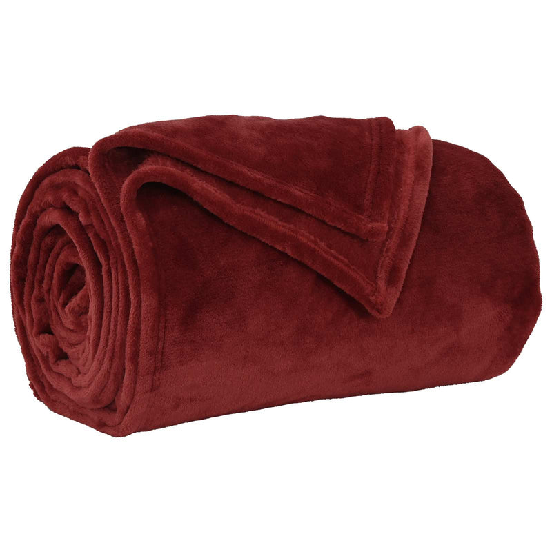 Load image into Gallery viewer, Vidaxl gooi deken bordeaux rood 150 x 200 cm fleece