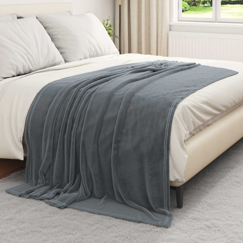 Load image into Gallery viewer, Vidaxl kleden 6 pcs donkergrijs 150 x 200 cm fleece
