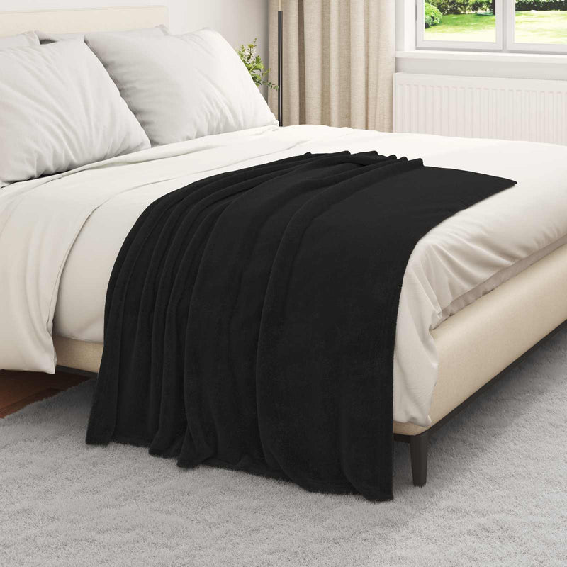 Load image into Gallery viewer, Vidaxl kleden 6 pcs zwart 130 x 150 cm fleece