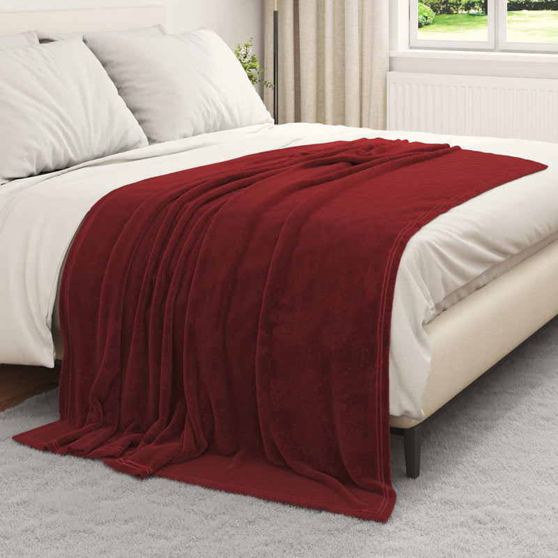 Load image into Gallery viewer, Vidaxl kleden 6 pcs bordeaux rood 150 x 200 cm fleece