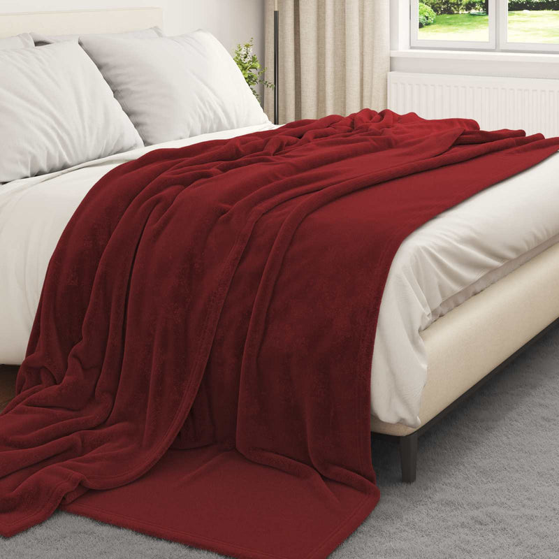 Load image into Gallery viewer, Vidaxl kleden 6 pcs bordeaux rood 240 x 270 cm fleece