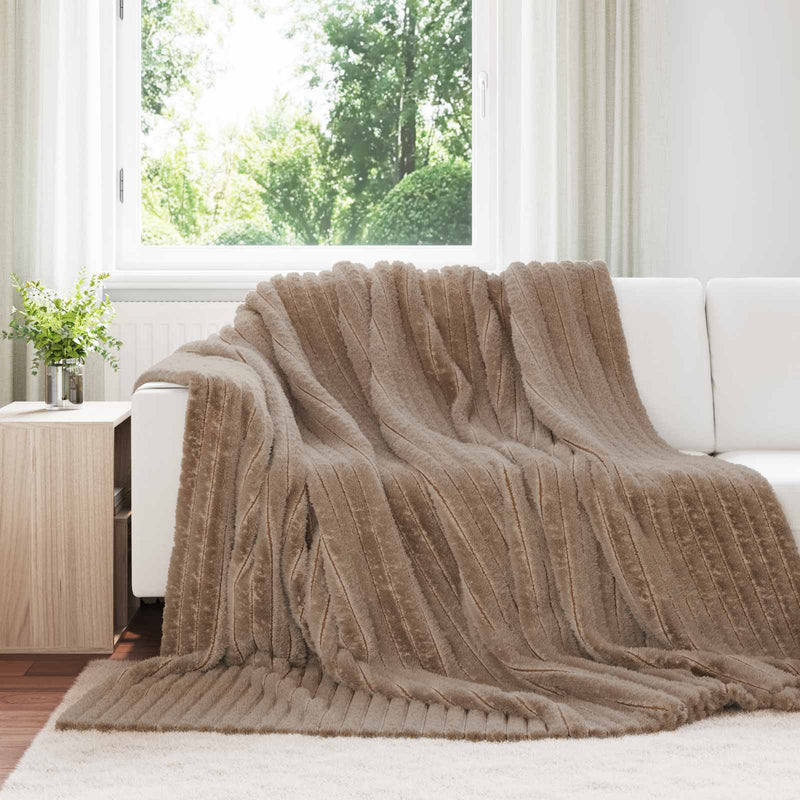 Load image into Gallery viewer, Vidaxl gooi deken kameel 240 x 220 cm fleece