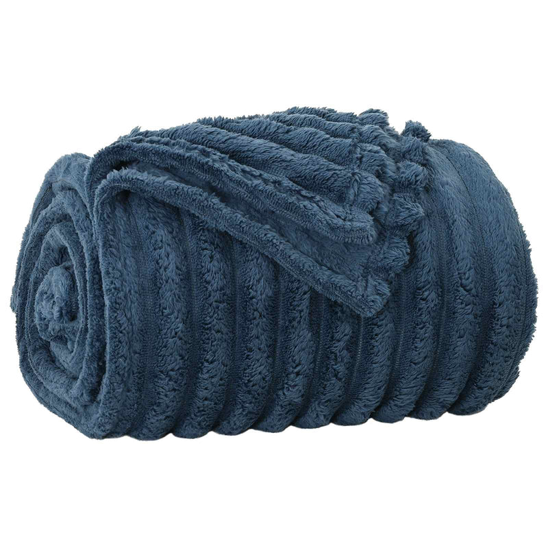 Load image into Gallery viewer, Vidaxl gooi deken marineblauw 200 x 150 cm fleece