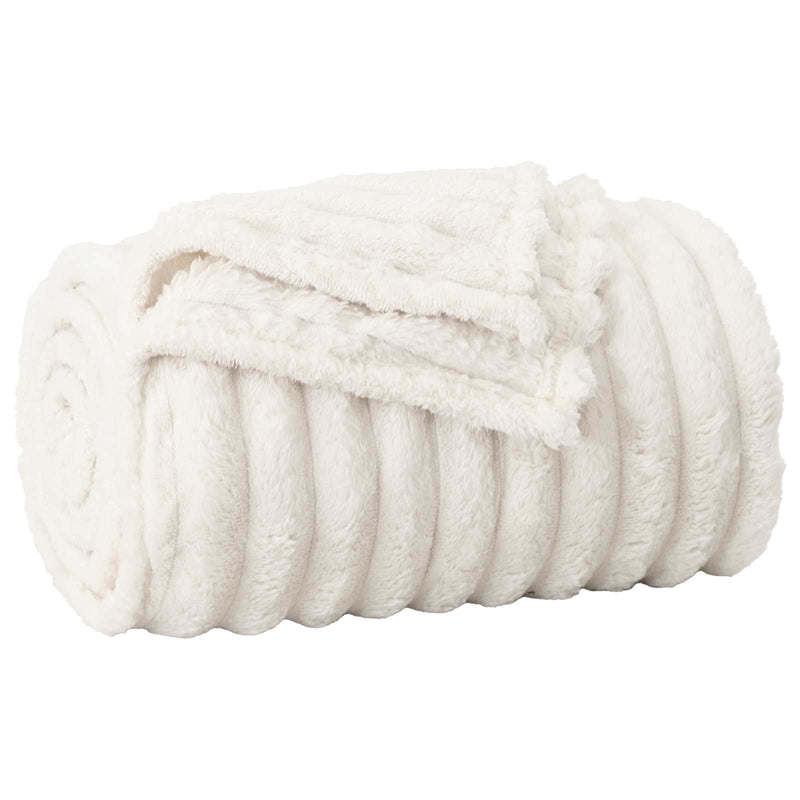 Load image into Gallery viewer, Vidaxl gooi deken crème 150 x 130 cm fleece