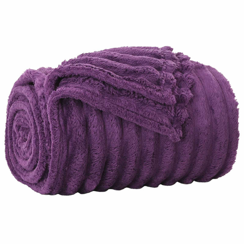 Load image into Gallery viewer, Vidaxl gooi deken paars 150 x 130 cm fleece