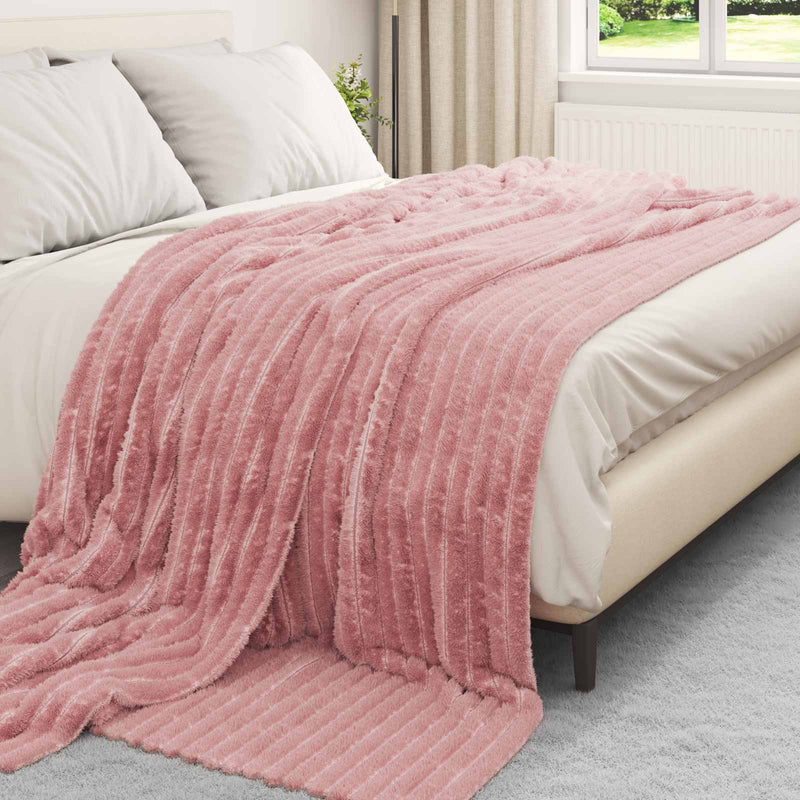 Load image into Gallery viewer, Vidaxl gooi deken roze 270 x 240 cm fleece