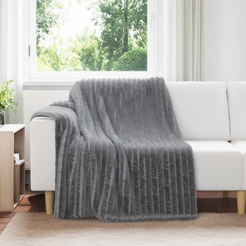 Load image into Gallery viewer, Vidaxl kleden 6 pcs donkergrijs 200 x 150 cm fleece
