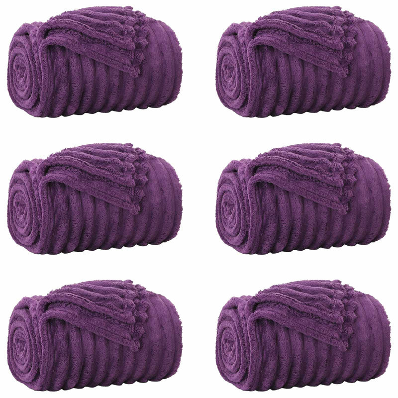 Load image into Gallery viewer, Vidaxl kleden 6 pcs paars 200 x 150 cm fleece