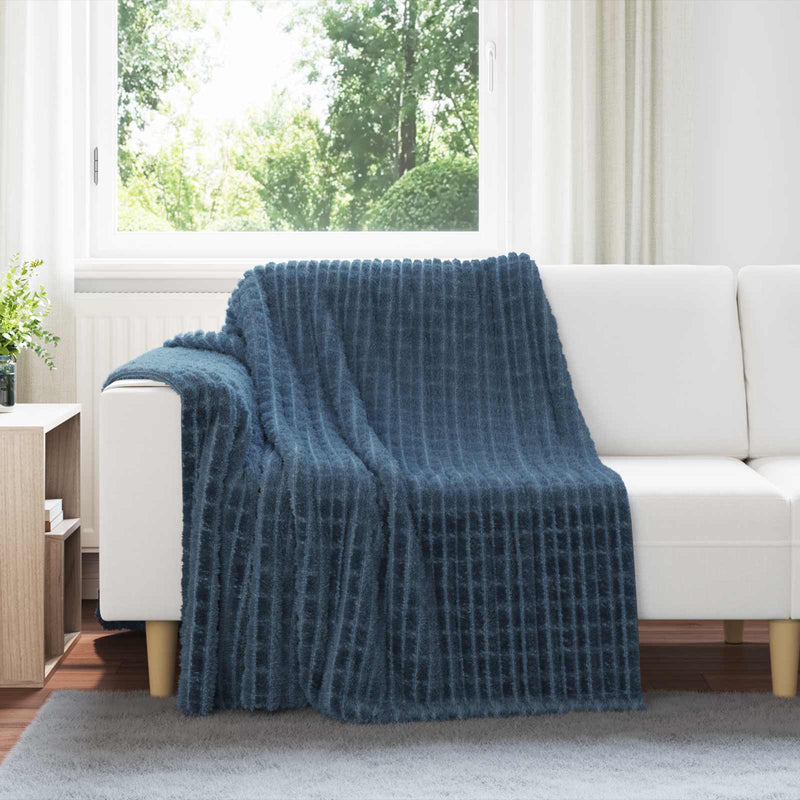 Load image into Gallery viewer, Vidaxl gooi deken marineblauw 200 x 150 cm fleece