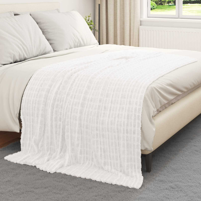 Load image into Gallery viewer, Vidaxl gooi deken wit 200 x 150 cm fleece