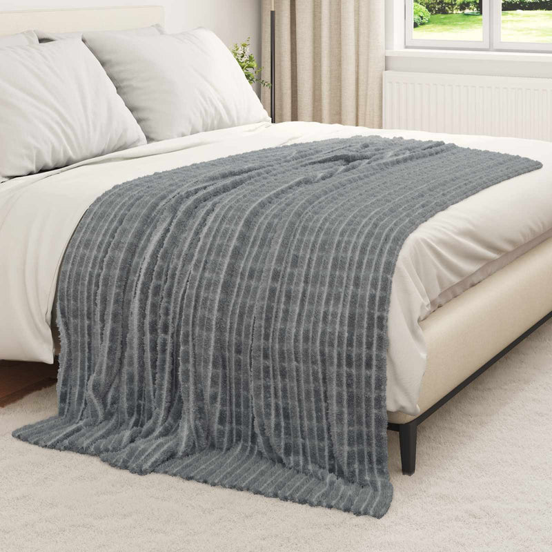 Load image into Gallery viewer, Vidaxl kleden 6 pcs donkergrijs 200 x 150 cm fleece