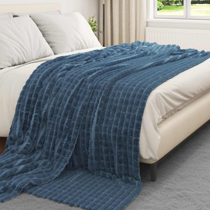 Load image into Gallery viewer, Vidaxl kleden 6 pcs marineblauw 240 x 220 cm fleece