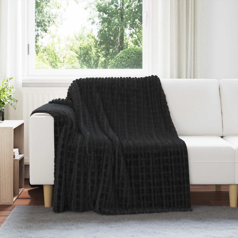 Load image into Gallery viewer, Vidaxl kleden 6 pcs zwart 200 x 150 cm fleece