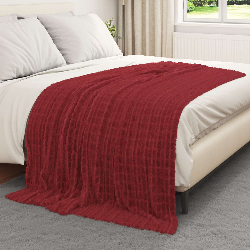 Load image into Gallery viewer, Vidaxl kleden 6 pcs bordeaux rood 200 x 150 cm fleece