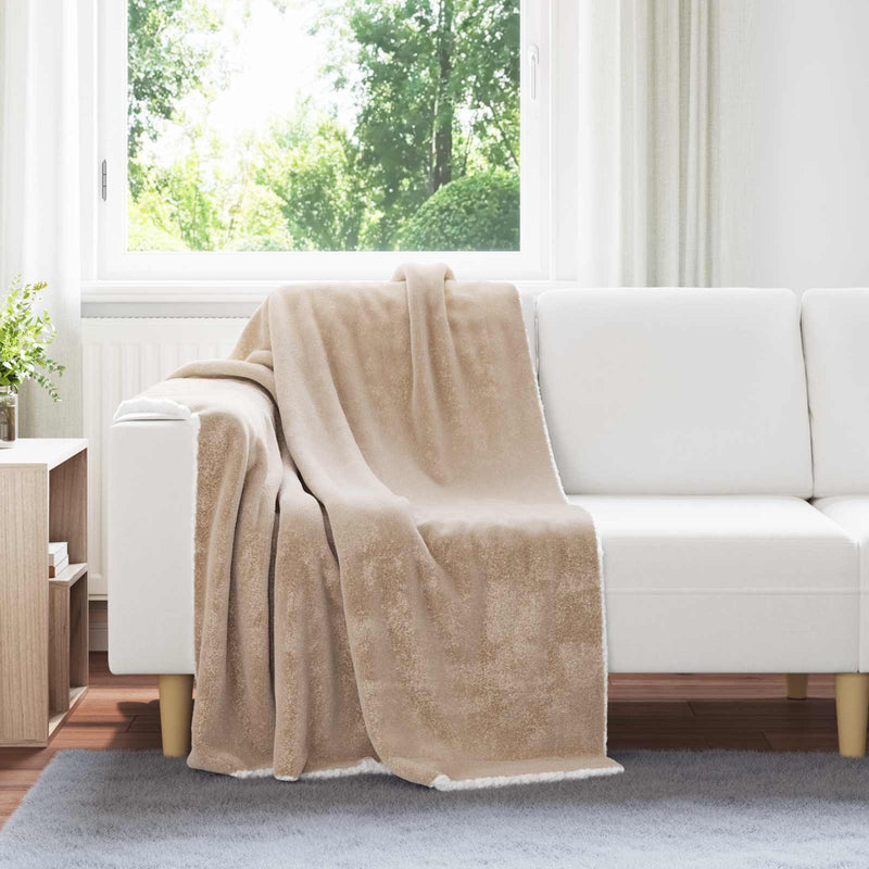 Load image into Gallery viewer, Vidaxl gooi deken kameel 130 x 150 cm fleece