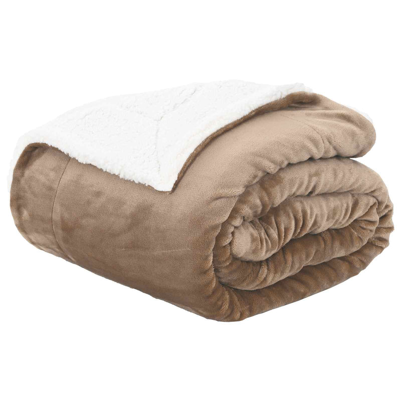 Load image into Gallery viewer, Vidaxl gooi deken kameel 220 x 240 cm fleece