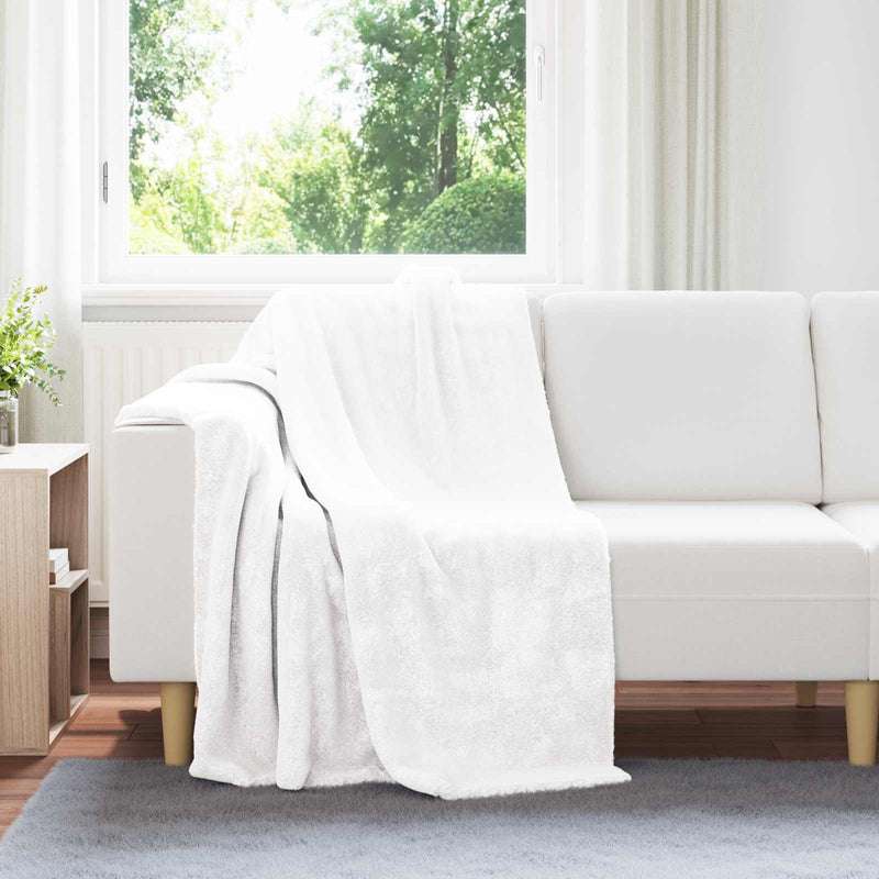 Load image into Gallery viewer, Vidaxl gooi deken wit 130 x 150 cm fleece