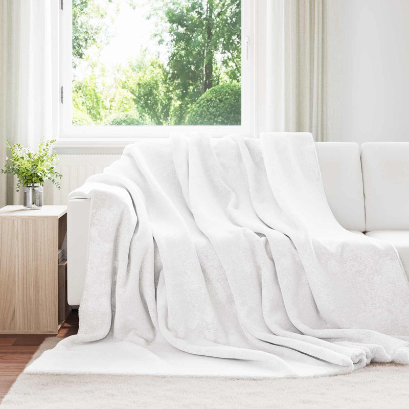 Load image into Gallery viewer, Vidaxl gooi deken wit 240 x 270 cm fleece