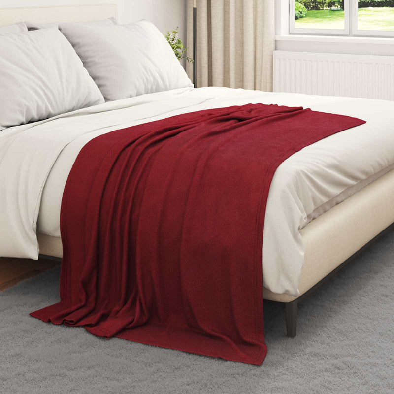 Load image into Gallery viewer, Vidaxl kleden 6 pcs bordeaux rood 170 x 130 cm fleece