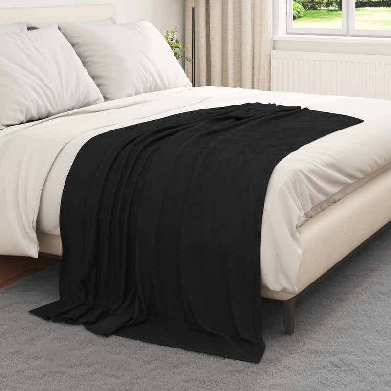 Load image into Gallery viewer, Vidaxl kleden 24 pcs zwart 170 x 130 cm fleece