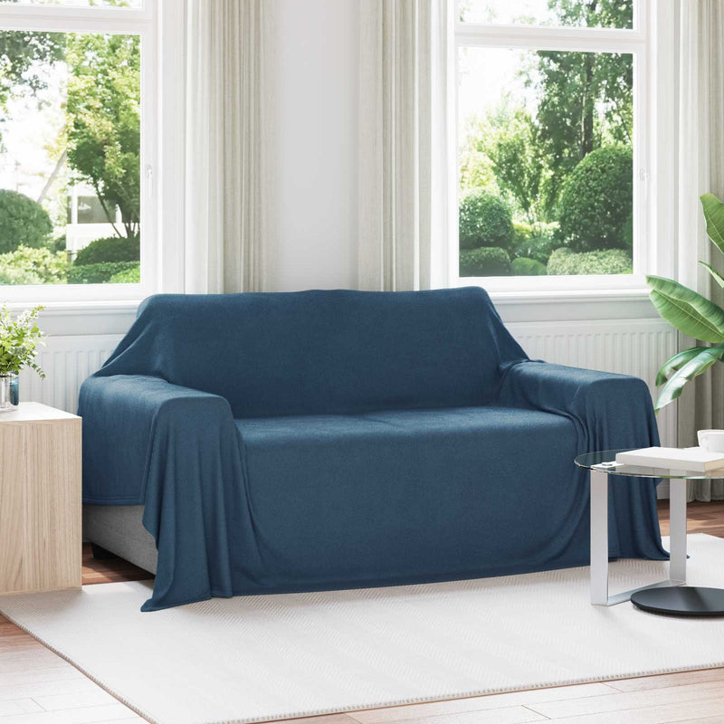 Load image into Gallery viewer, Vidaxl gooi deken marineblauw 280 x 210 cm fleece