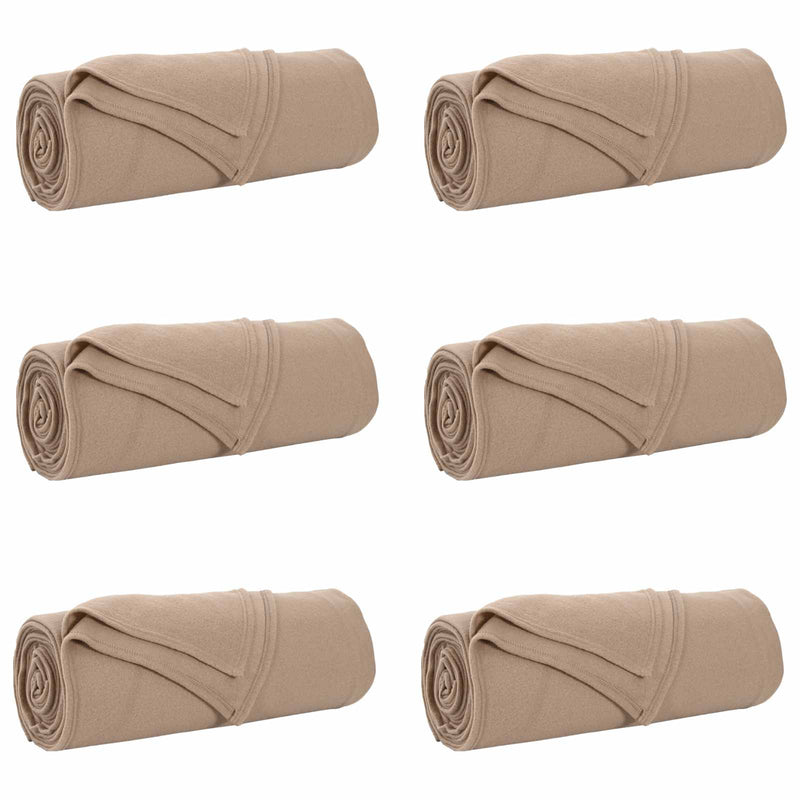 Load image into Gallery viewer, Vidaxl kleden 6 pcs kameel 210 x 140 cm fleece