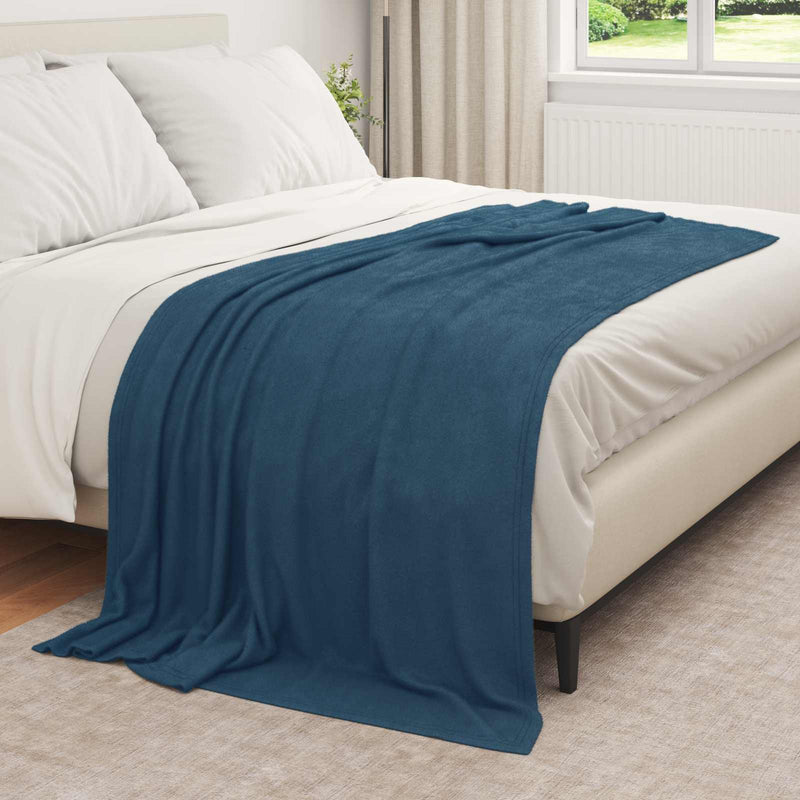 Load image into Gallery viewer, Vidaxl kleden 6 pcs marineblauw 210 x 140 cm fleece