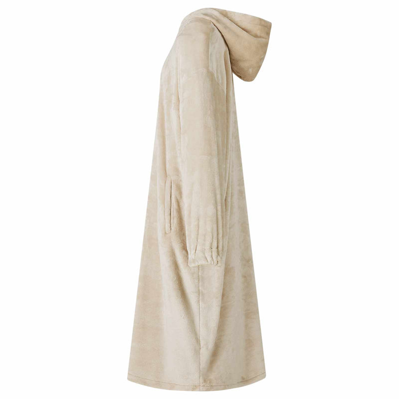 Load image into Gallery viewer, Vidaxl deken hoodie beige l flanel