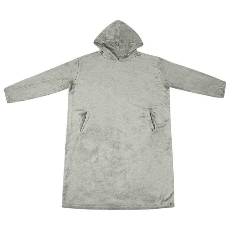 Load image into Gallery viewer, Vidaxl deken hoodie grijs s flanel
