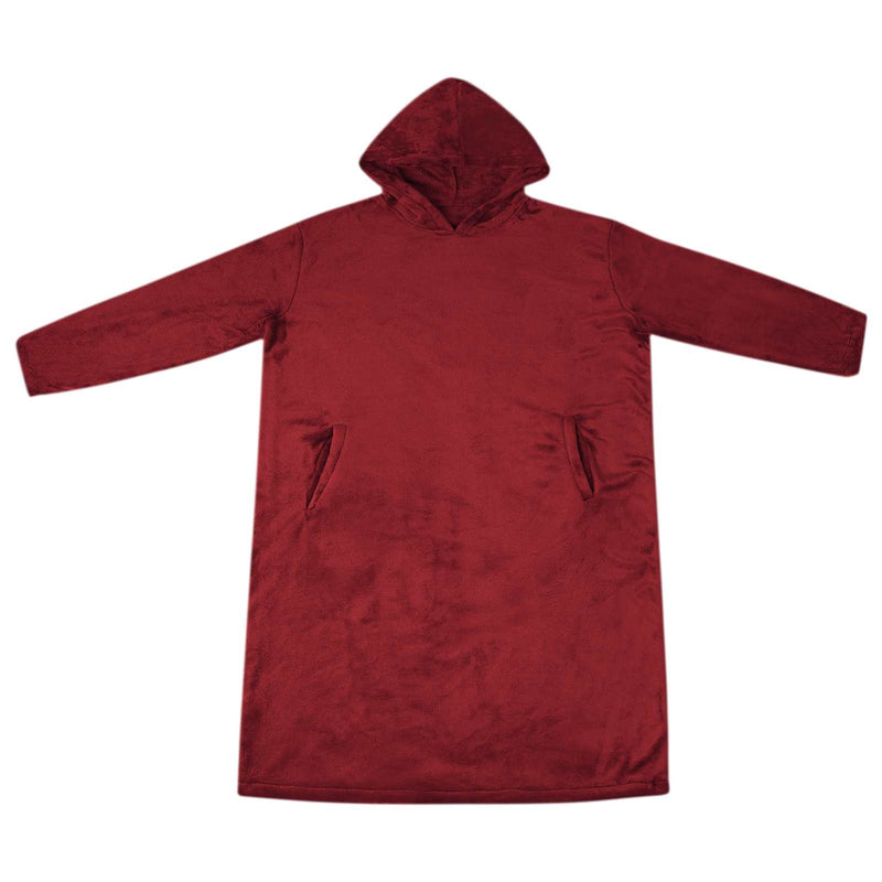 Load image into Gallery viewer, Vidaxl deken hoodie bordeaux rood s flanel