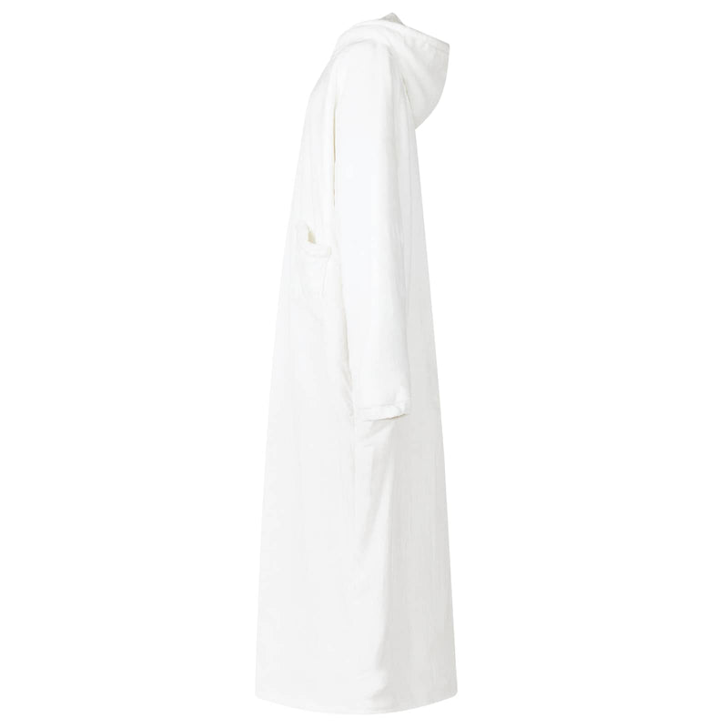Load image into Gallery viewer, Vidaxl deken hoodie wit m fleece en flanel