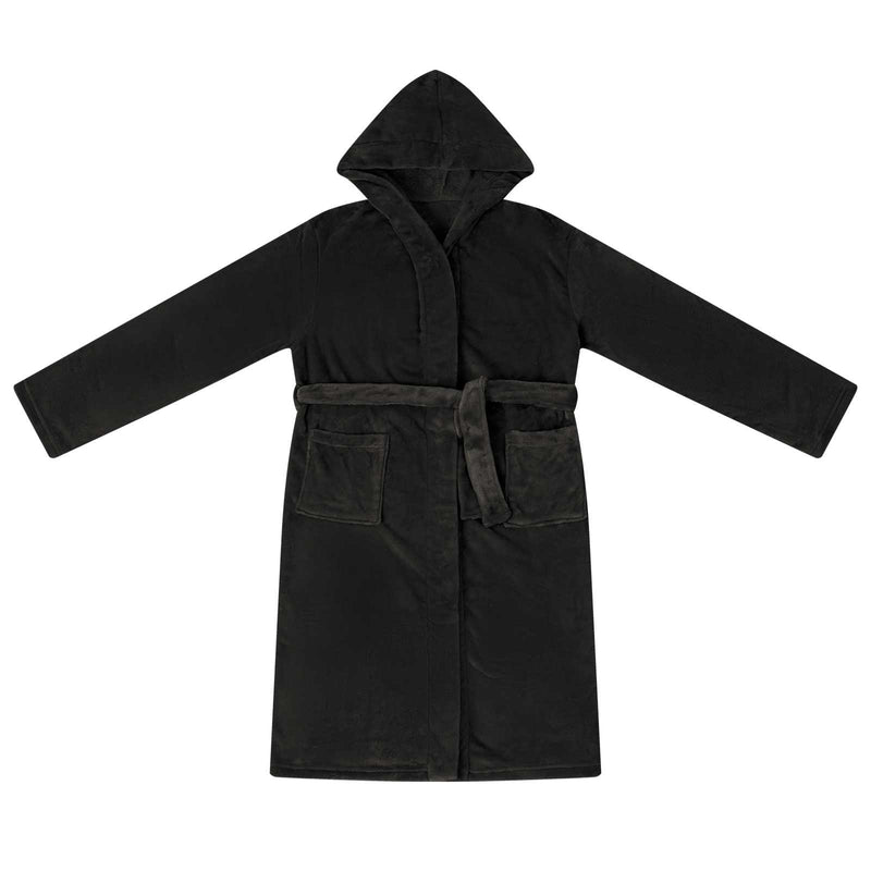 Load image into Gallery viewer, Vidaxl badjas hoodie zwart xxxl flanel