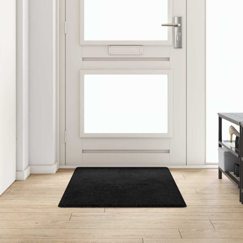 Load image into Gallery viewer, Vidaxl tapijt loper zwart 80 x 150 cm 100% polypropylene tuft