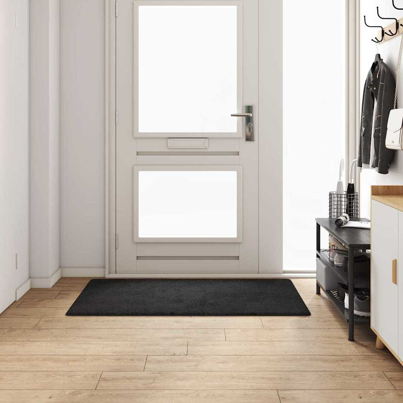 Load image into Gallery viewer, Vidaxl tapijt loper zwart 80 x 150 cm 100% polypropylene tuft