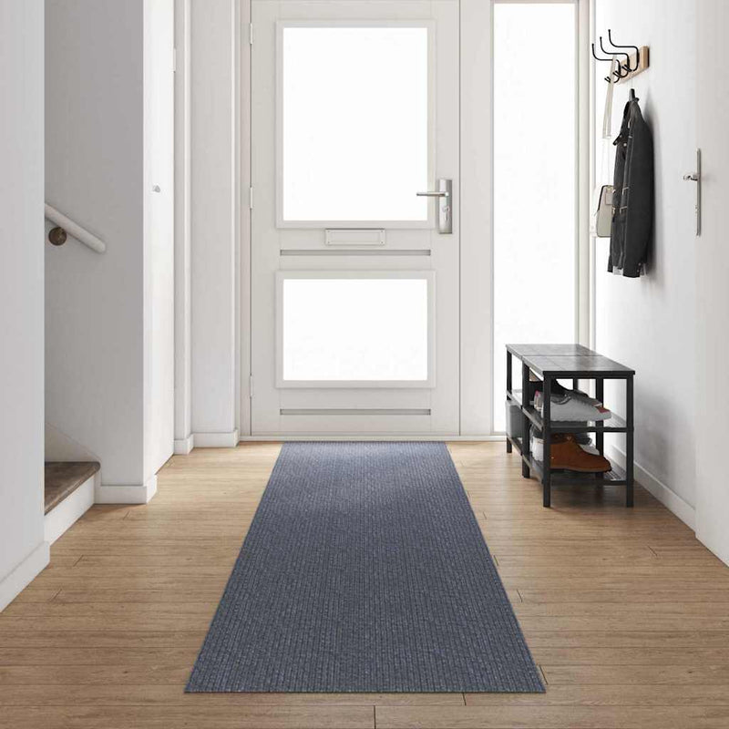 Load image into Gallery viewer, Vidaxl tapijt loper lichtgrijs 80 x 500 cm stof