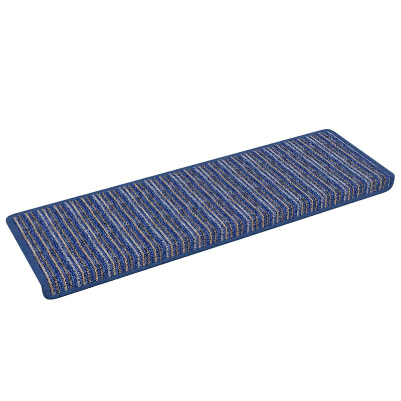 Load image into Gallery viewer, Vidaxl zelfklevende trapmatten gestreept 15 pcs blauw 65 x 21 x 4 cm