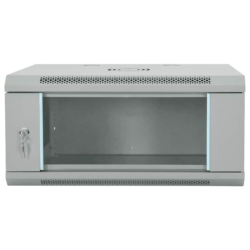 Load image into Gallery viewer, Vidaxl netwerk kabinet met opslag grijs 60 x 45 x 28 cm staal