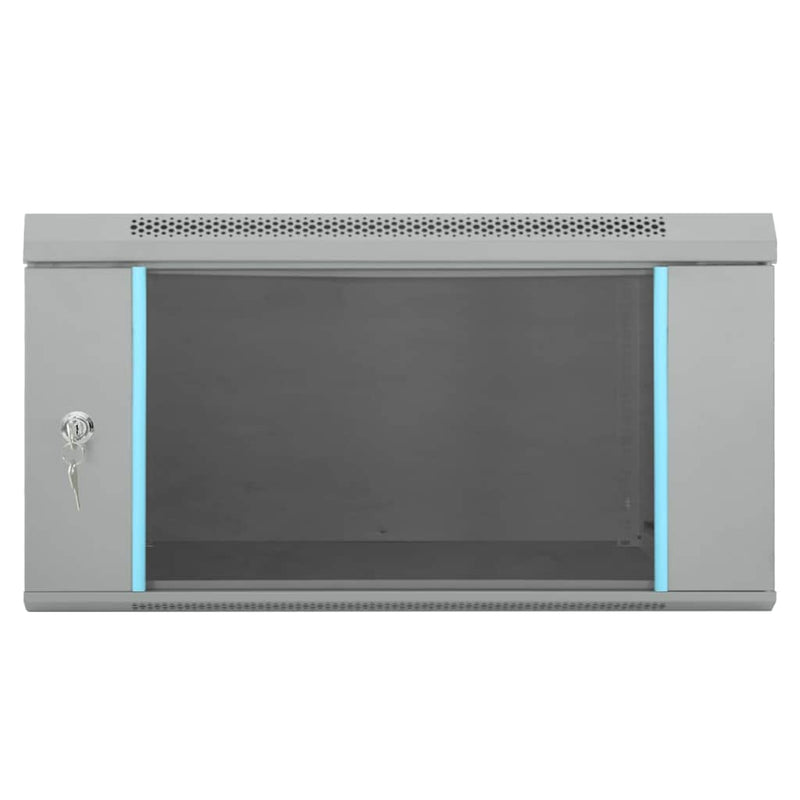 Load image into Gallery viewer, Vidaxl netwerk kabinet met opslag grijs 60 x 60 x 35 cm staal