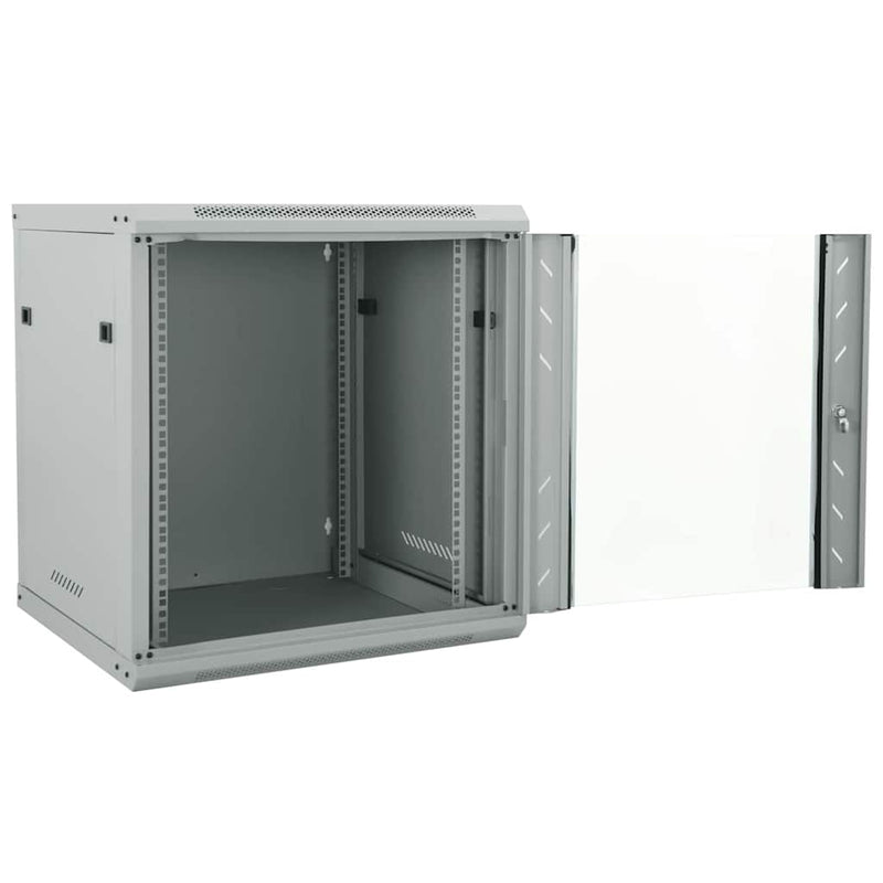 Load image into Gallery viewer, Vidaxl netwerk kabinet met opslag grijs 60 x 45 x 65 cm staal