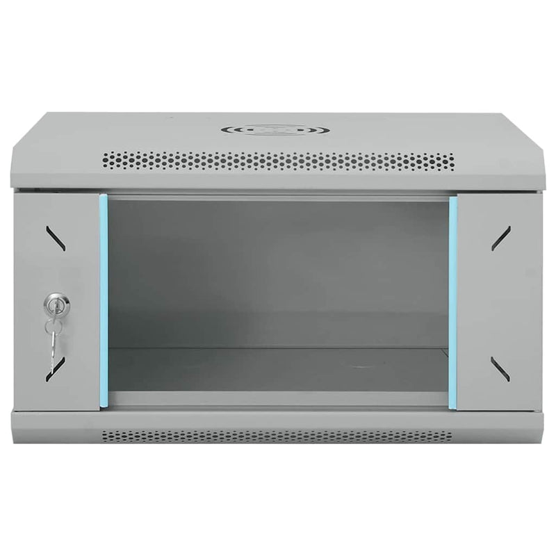 Load image into Gallery viewer, Vidaxl netwerk kabinet met opslag grijs 53 x 45 x 30 cm staal