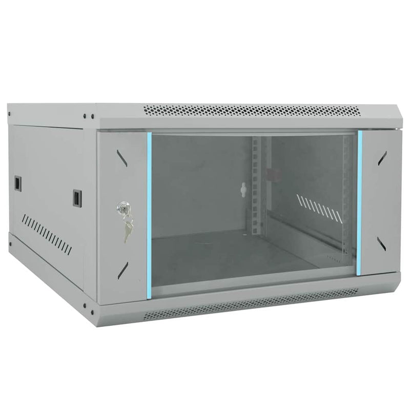 Load image into Gallery viewer, Vidaxl netwerk kabinet met opslag grijs 53 x 60 x 30 cm staal