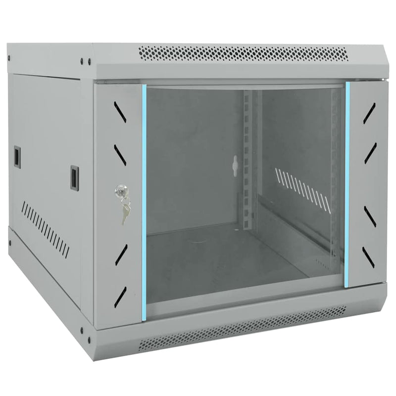 Load image into Gallery viewer, Vidaxl netwerk kabinet met opslag grijs 53 x 60 x 45 cm staal