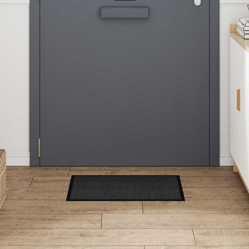Load image into Gallery viewer, Vidaxl deurmat antraciet 60 x 40 x 1.2 cm teddy stof
