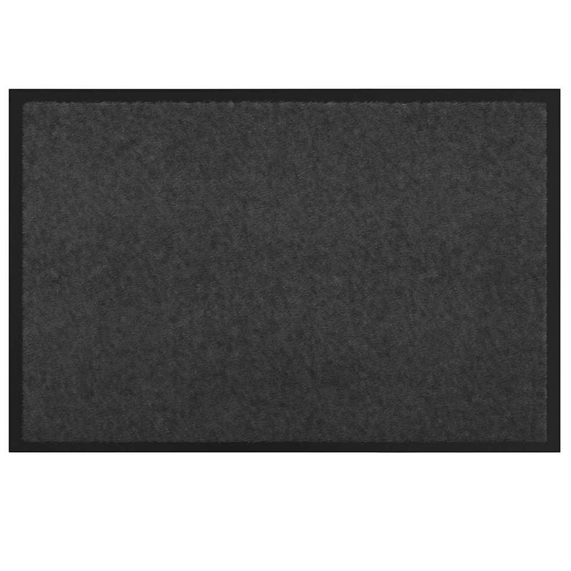 Load image into Gallery viewer, Vidaxl deurmat antraciet 60 x 40 x 1.2 cm teddy stof