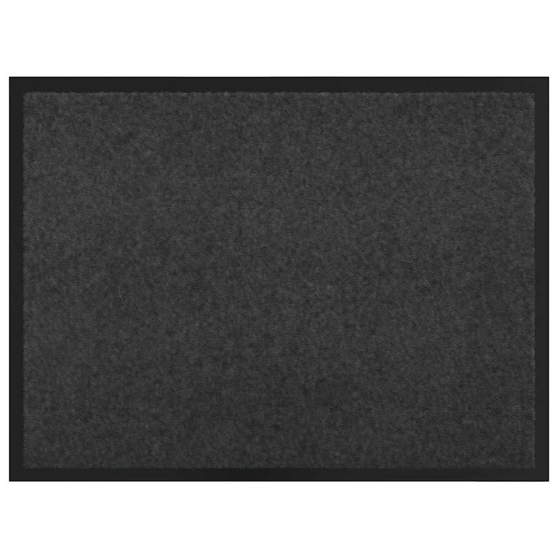 Load image into Gallery viewer, Vidaxl deurmat antraciet 60 x 40 x 1.2 cm teddy stof