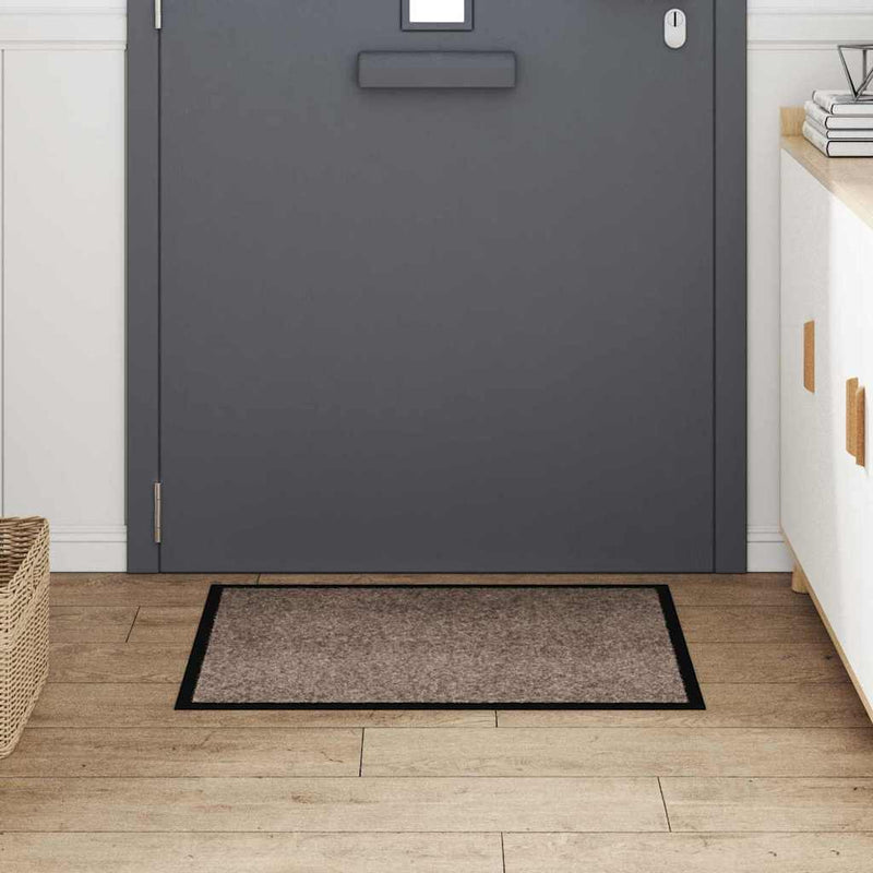 Load image into Gallery viewer, Vidaxl deurmat beige 60 x 40 x 1.2 cm teddy stof