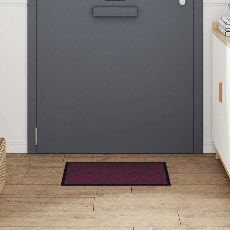 Load image into Gallery viewer, Vidaxl deurmat bordeauxrood 60 x 40 x 1.2 cm teddy stof