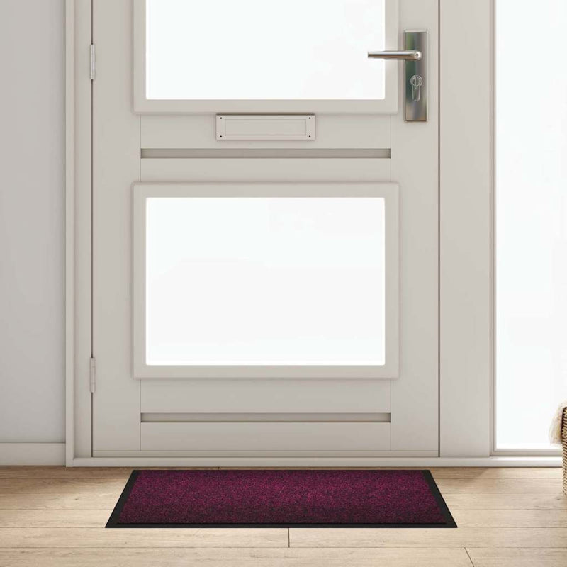 Load image into Gallery viewer, Vidaxl deurmat bordeauxrood 60 x 40 x 1.2 cm teddy stof